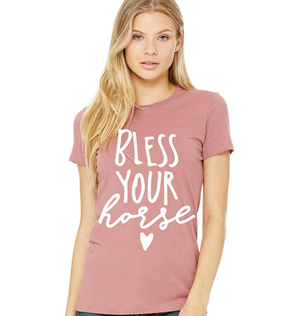 BLESS YOUR horse Mauve Tee