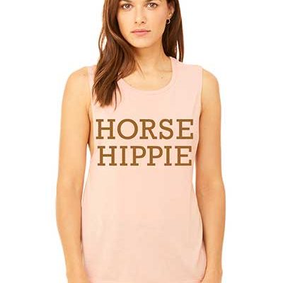 HORSE HIPPIE Peach Muscle Tank