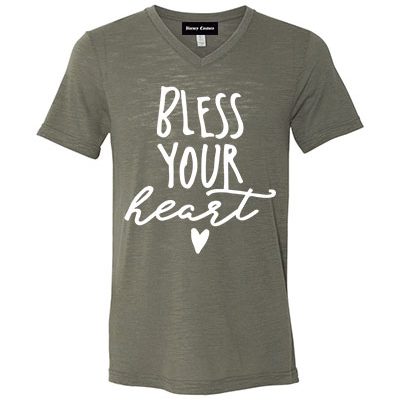 BLESS YOUR heart Olive Tee