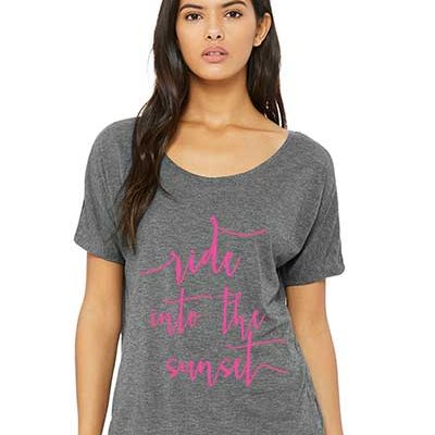 ride into the sunset Gray Slouchy Tee