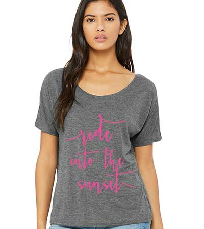 ride into the sunset Gray Slouchy Tee