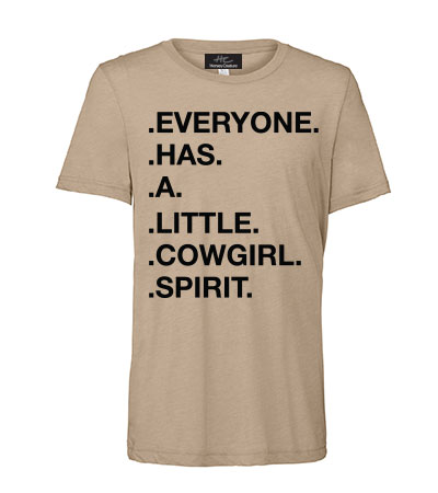 Cowgirl Spirit Tan Tee
